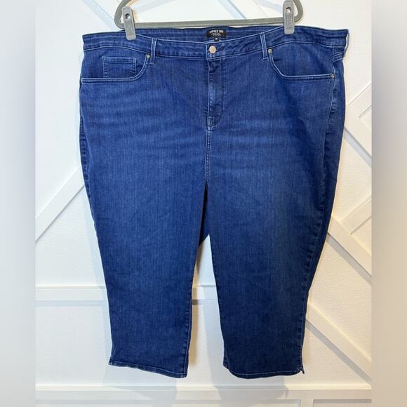 NYDJ Curves 360 Plus Size Slim Straight Capri Crop Jeans Size 28 - Picture 1 of 11